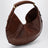 Borsa hobo Mombasa media in pelle di vitello marrone