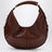 Borsa hobo Mombasa media in pelle di vitello marrone