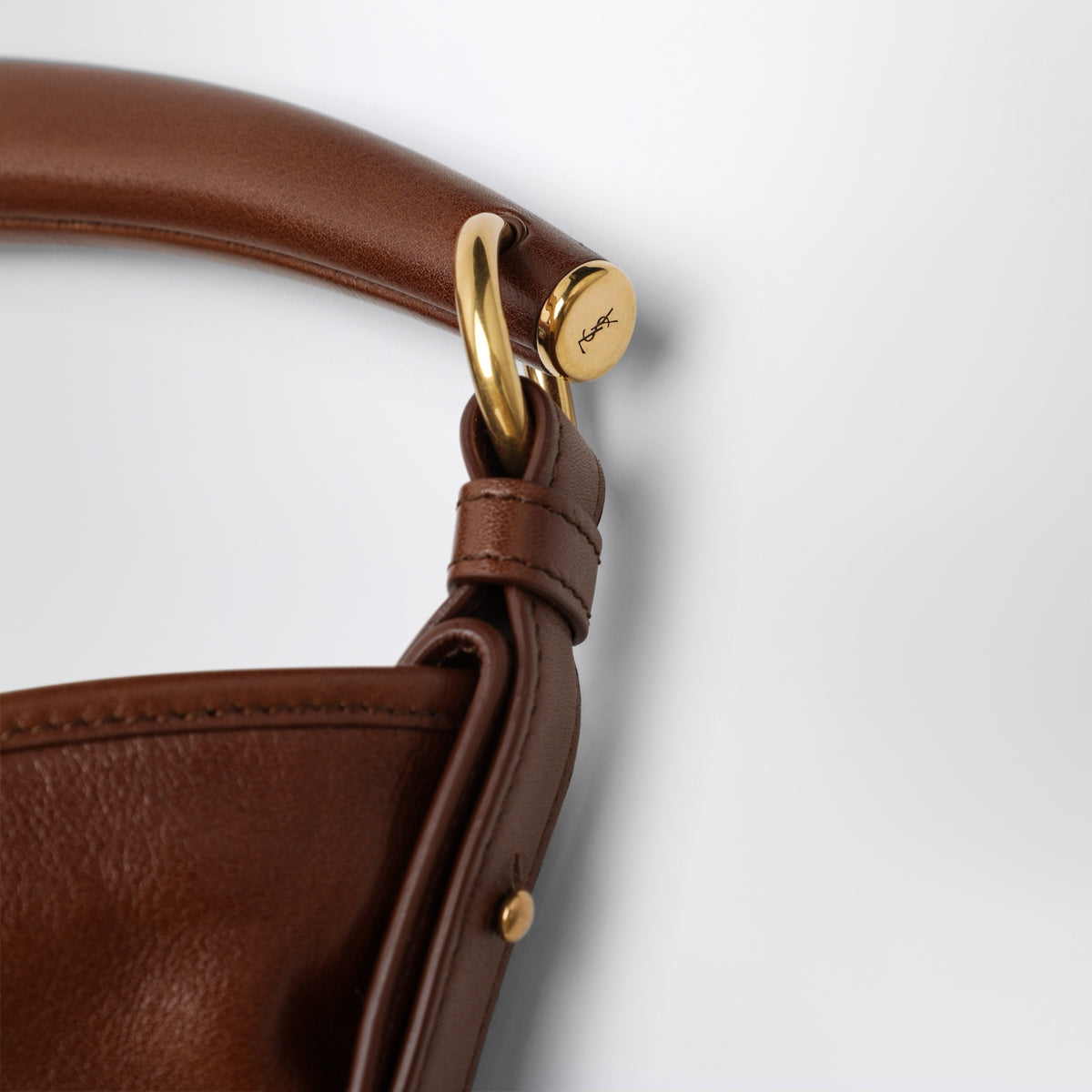Borsa hobo Mombasa media in pelle di vitello marrone