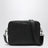 Small black camera bag in hammered leather
