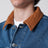 Veste en denim indigo avec col Intrecciato