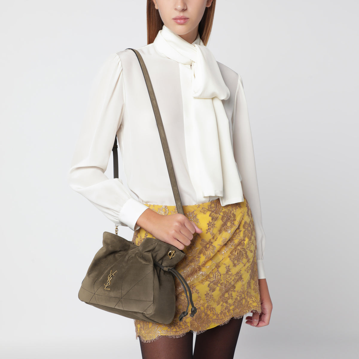Jamie suede shoulder clutch