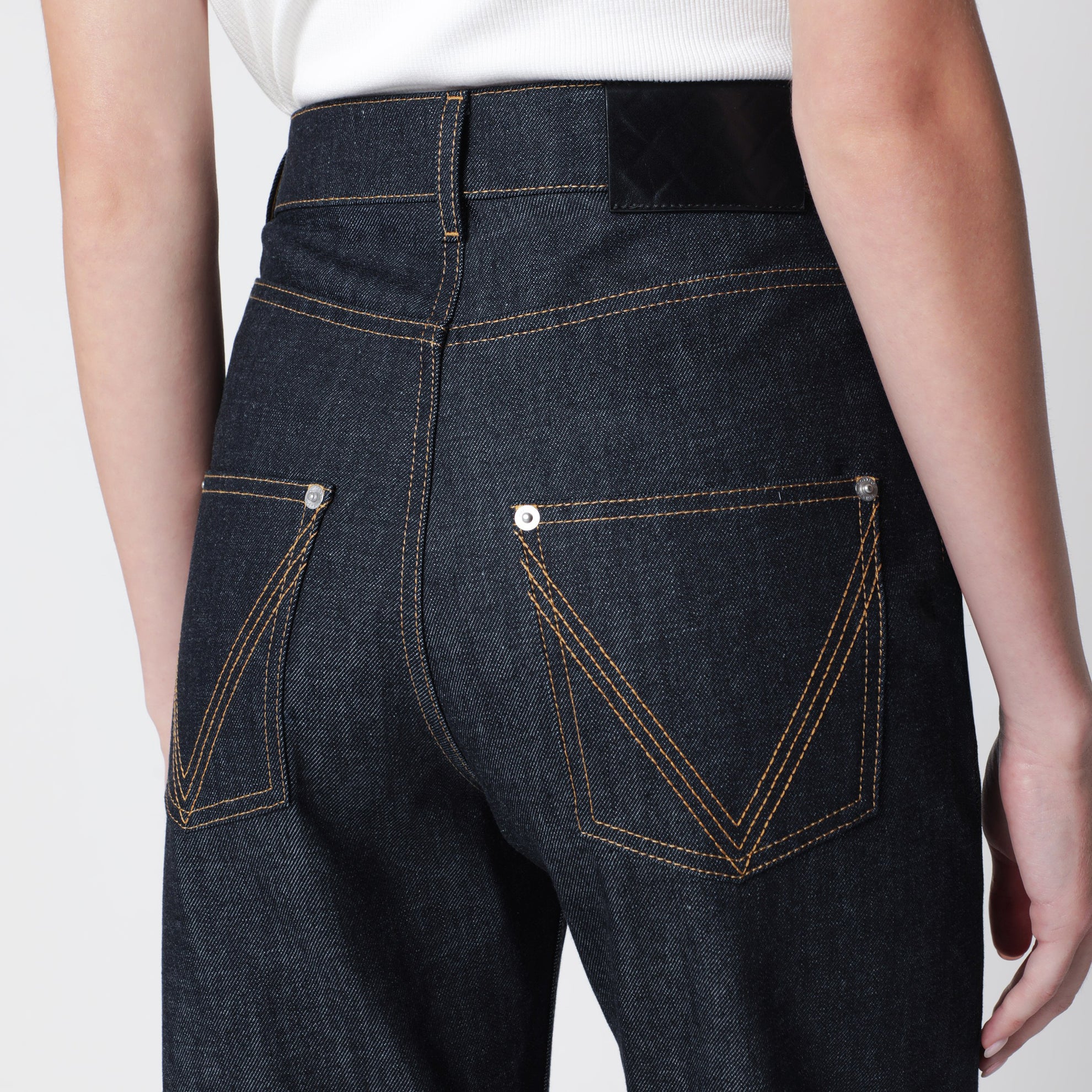 Jeans a gamba dritta blu scuro