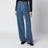 Jeans a vita alta in denim blu