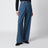 Jeans a vita alta in denim blu