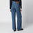 Jeans a vita alta in denim blu