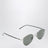 Silver oval metal sunglasses
