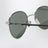 Silver oval metal sunglasses