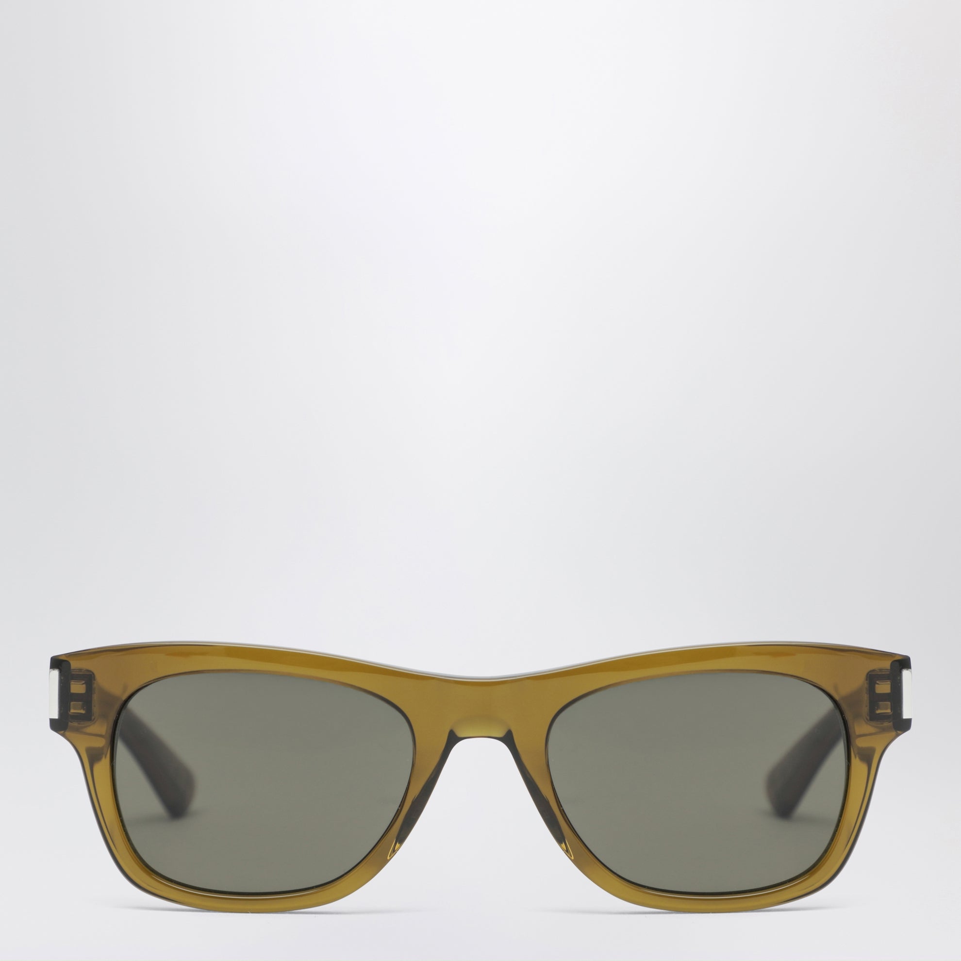 Olive brown rectangular sunglasses