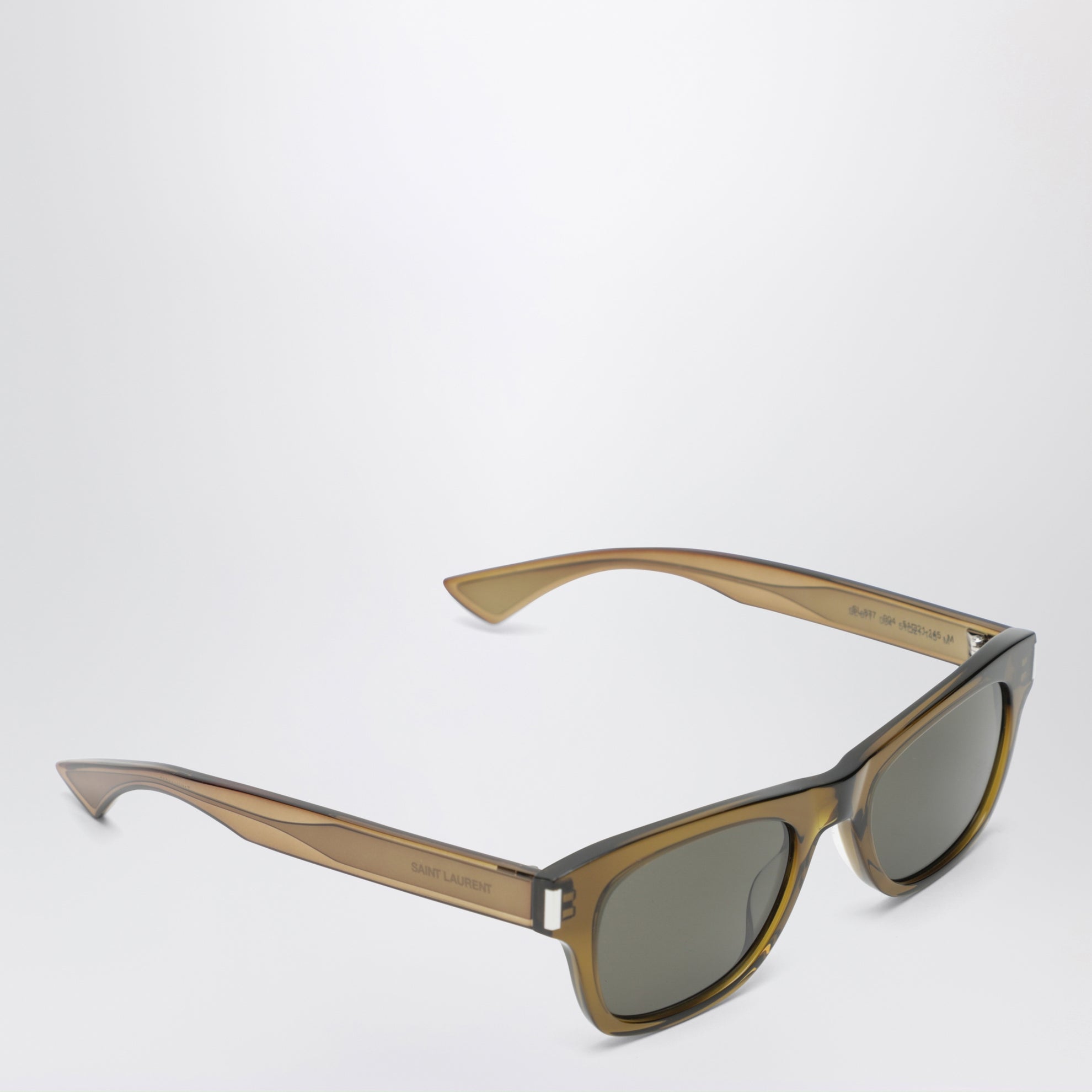 Olive brown rectangular sunglasses
