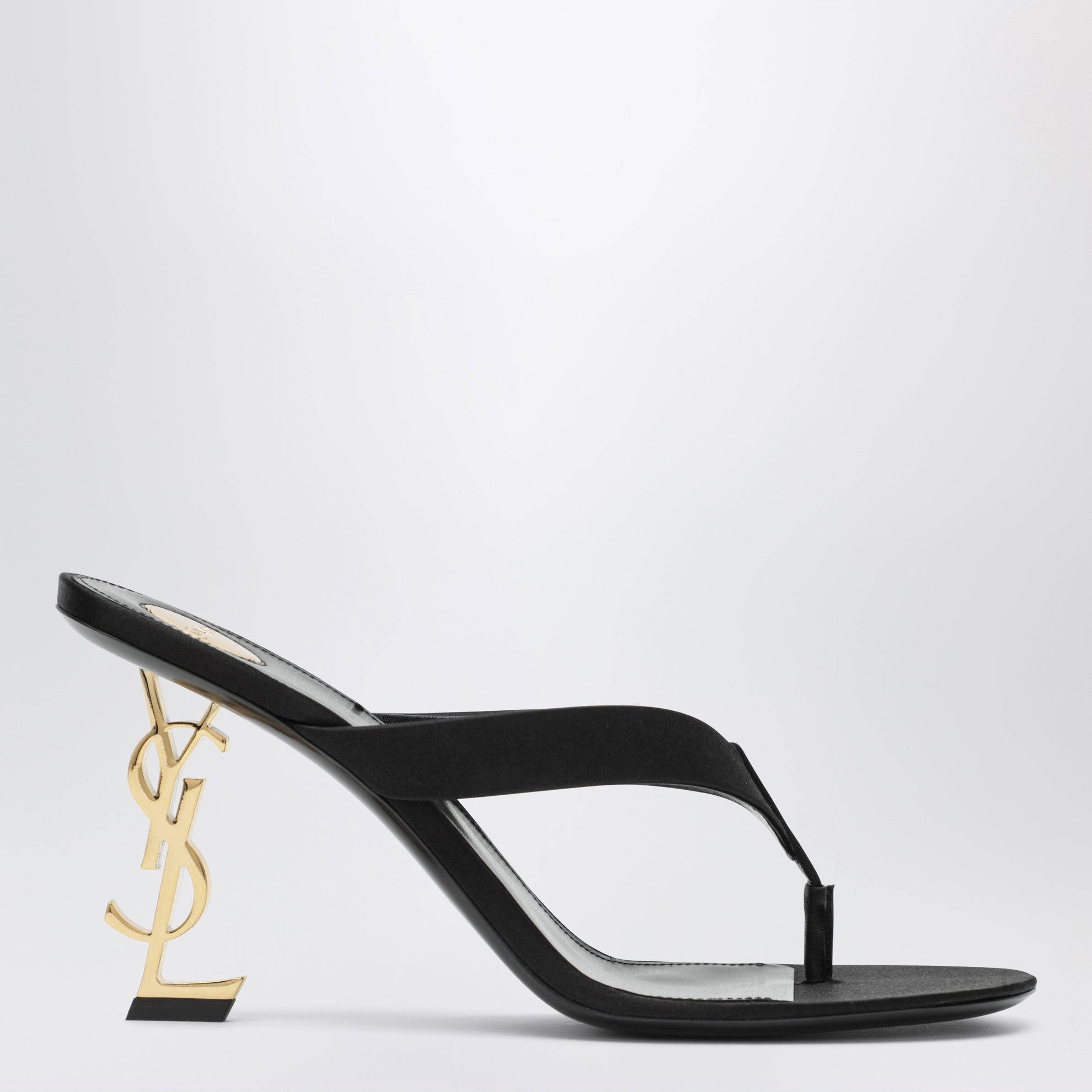 Schwarze Opyum Mules Aus Crêpe-Satin