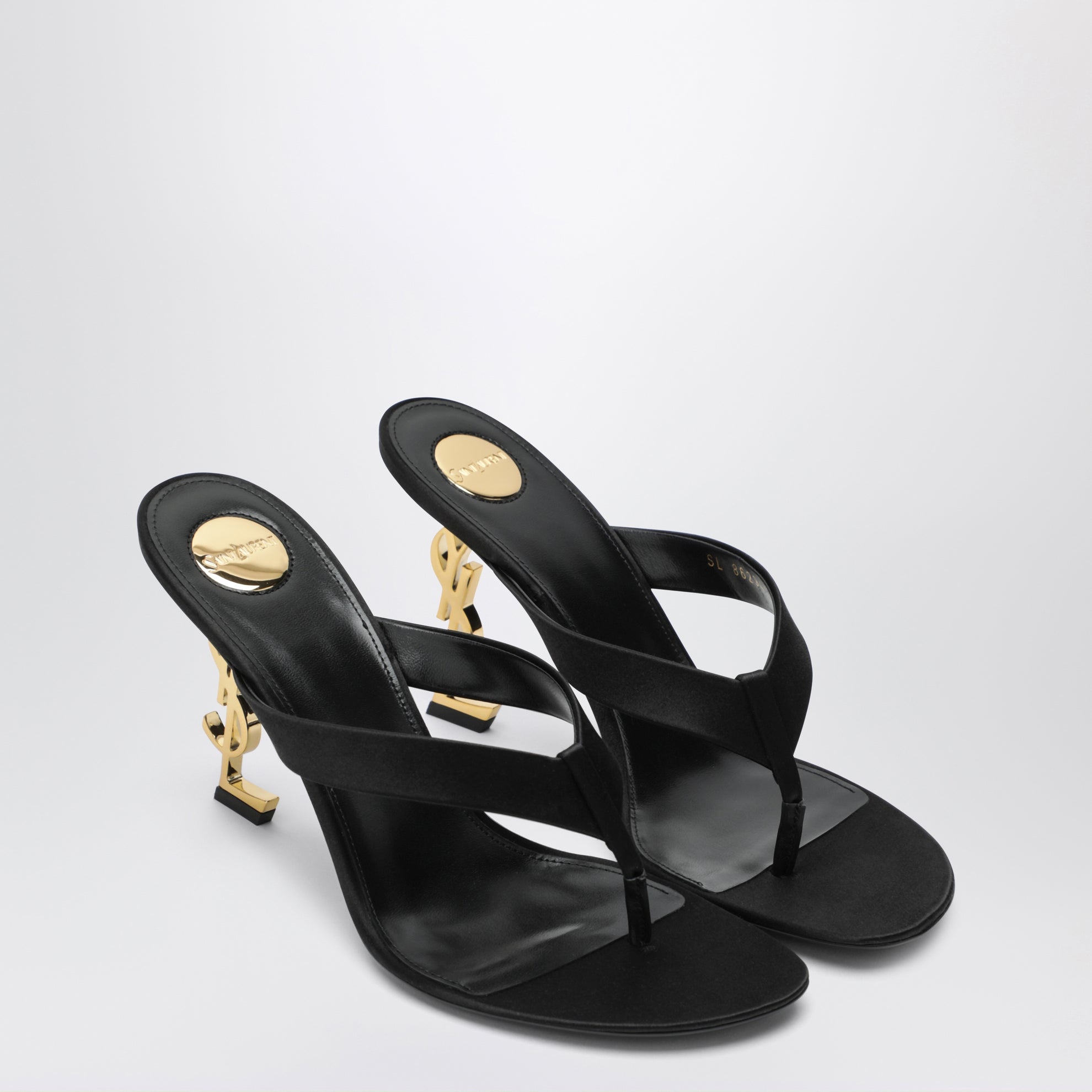 Schwarze Opyum Mules Aus Crêpe-Satin