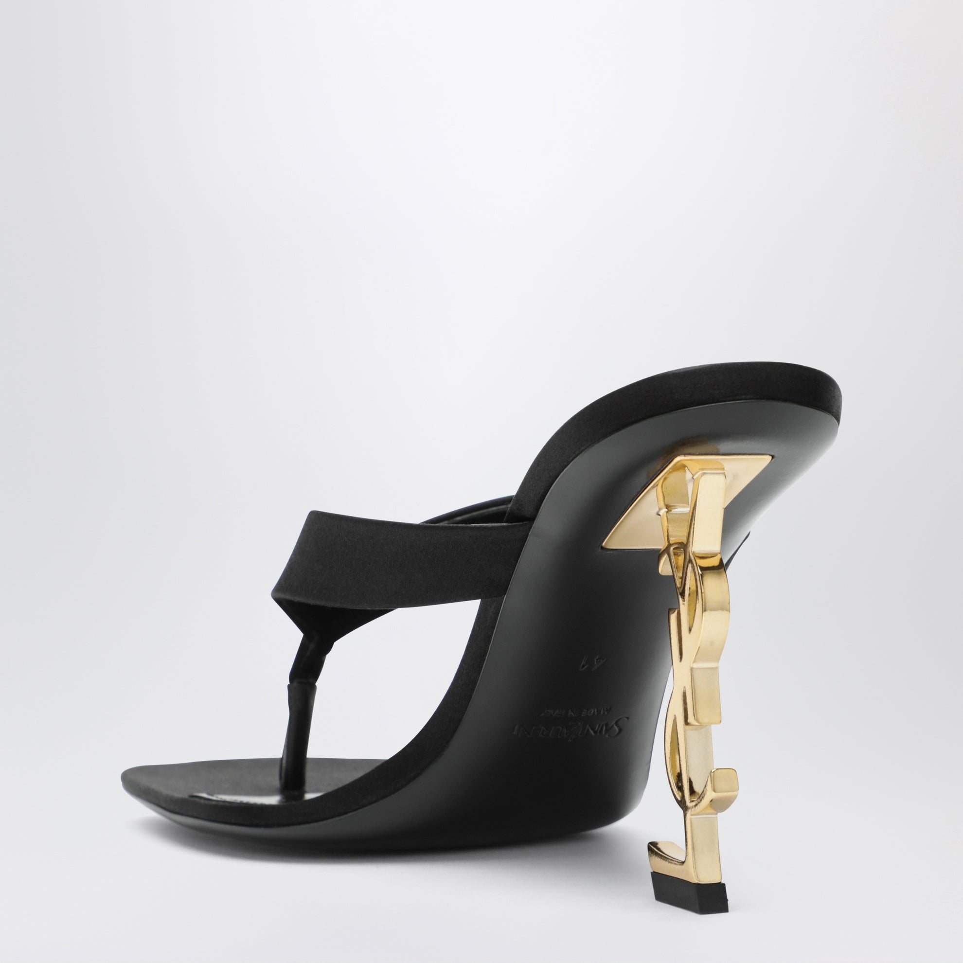 Schwarze Opyum Mules Aus Crêpe-Satin