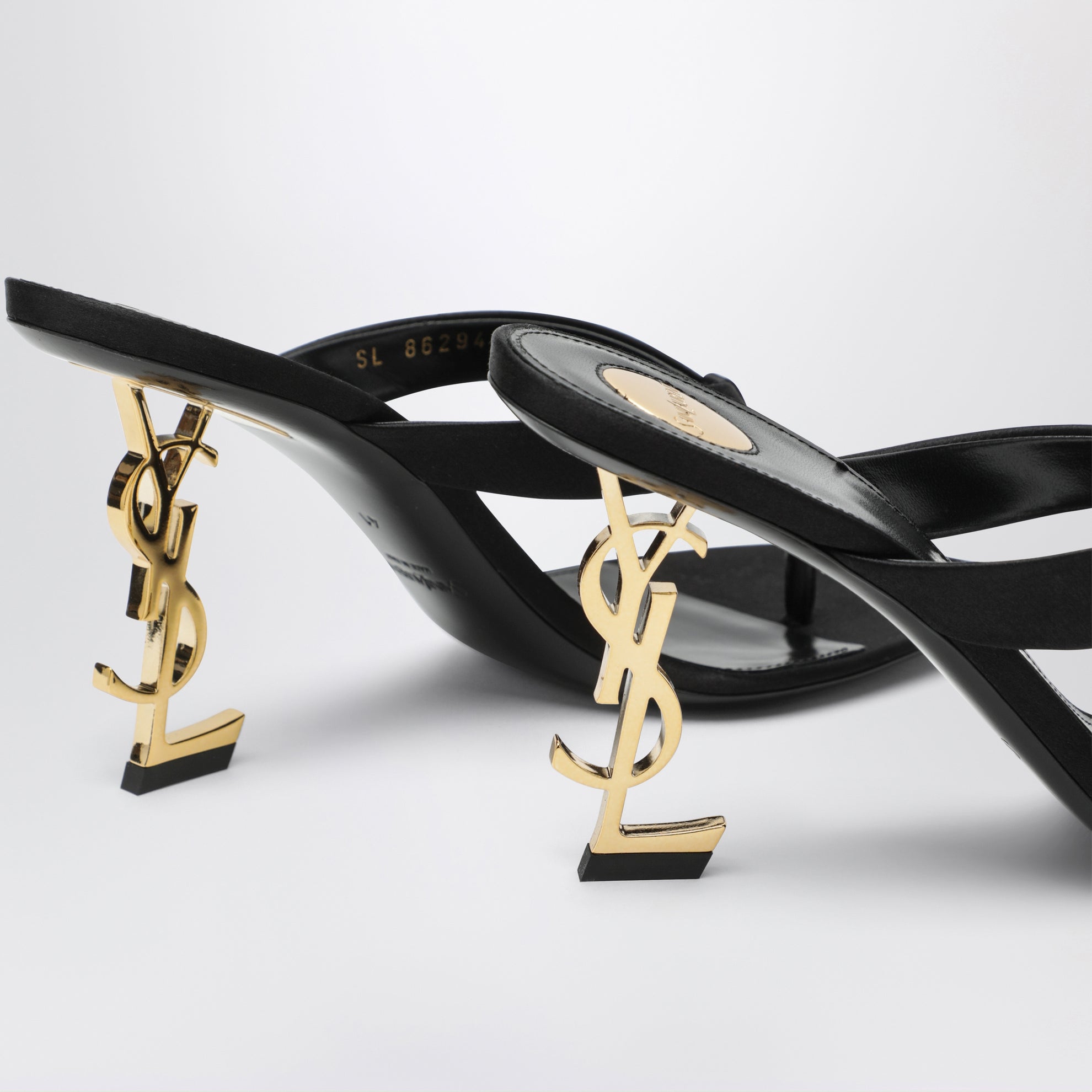 Schwarze Opyum Mules Aus Crêpe-Satin