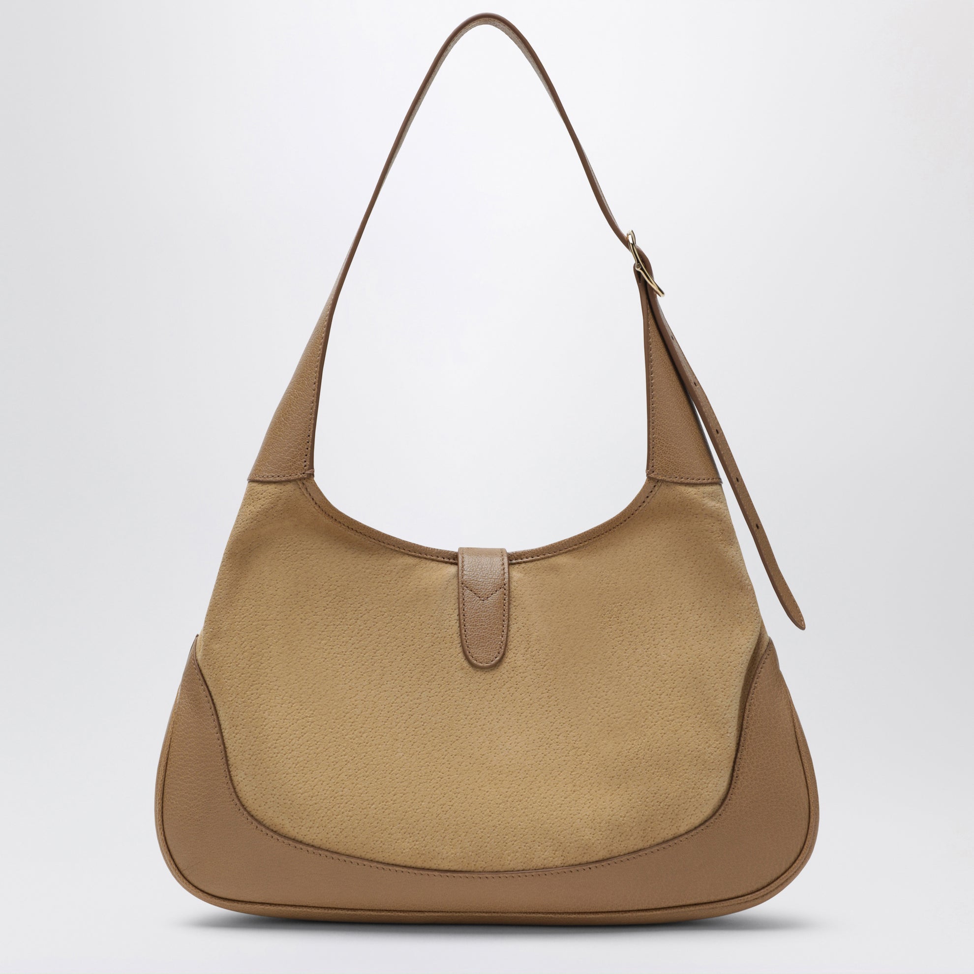 Gucci Jackie 1961 Schultertasche in mittlerer Größe in Sandfarbe