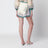 Short Indra en lin couleur crème