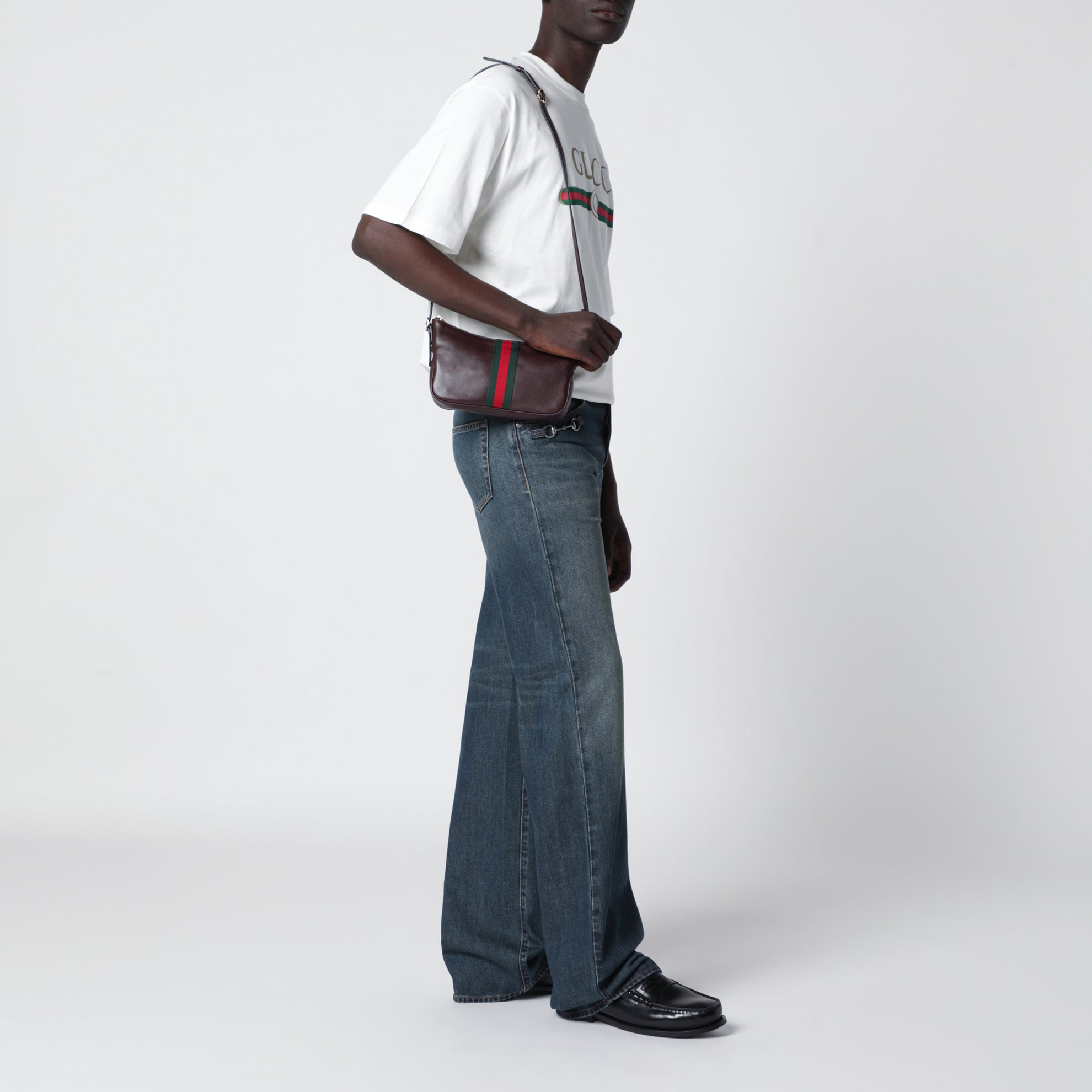 Kleine braune Lunetta Ledertasche