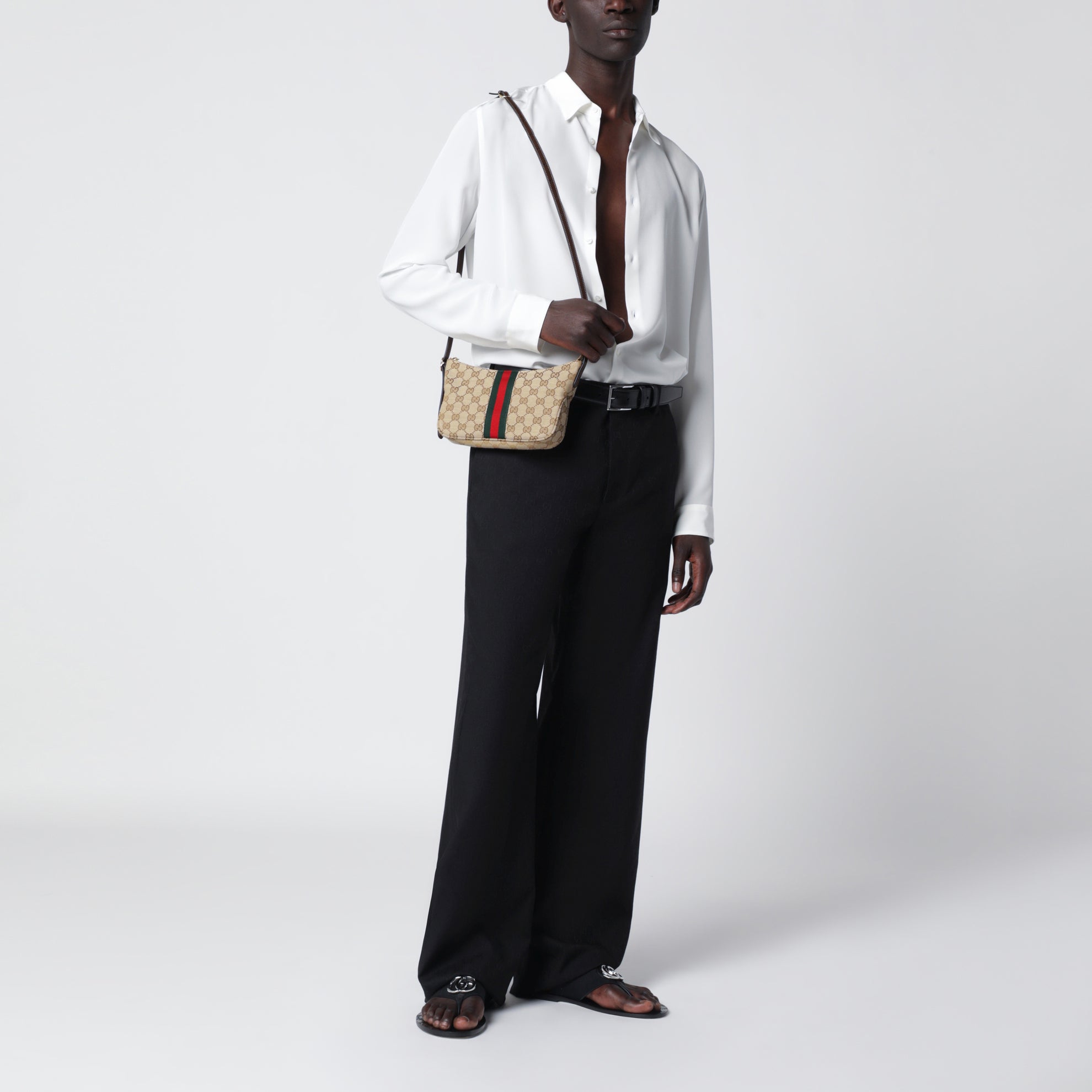 Small Beige GG Pattern Bag