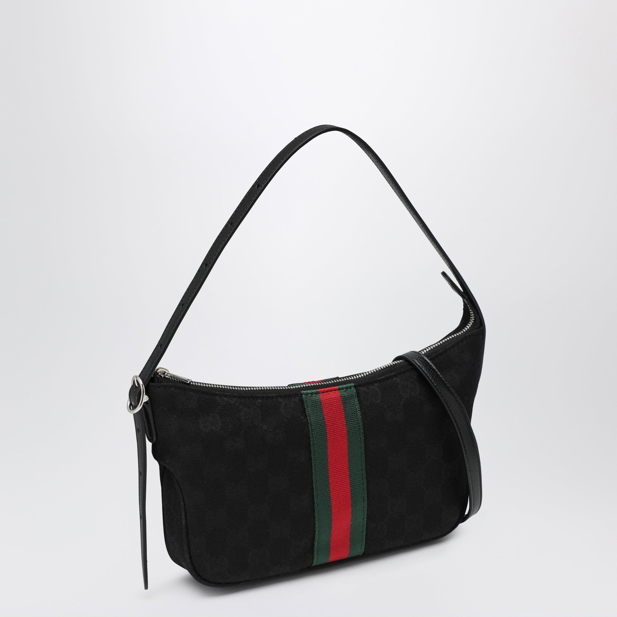 Sac Lunetta petit format noir en tissu GG