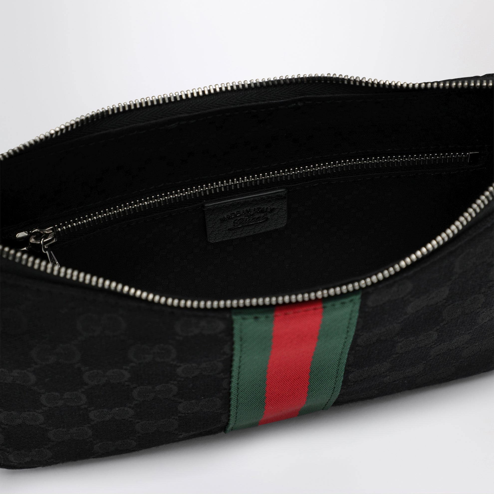 Sac Lunetta petit format noir en tissu GG