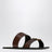 Babylone sandals in smooth brown leather