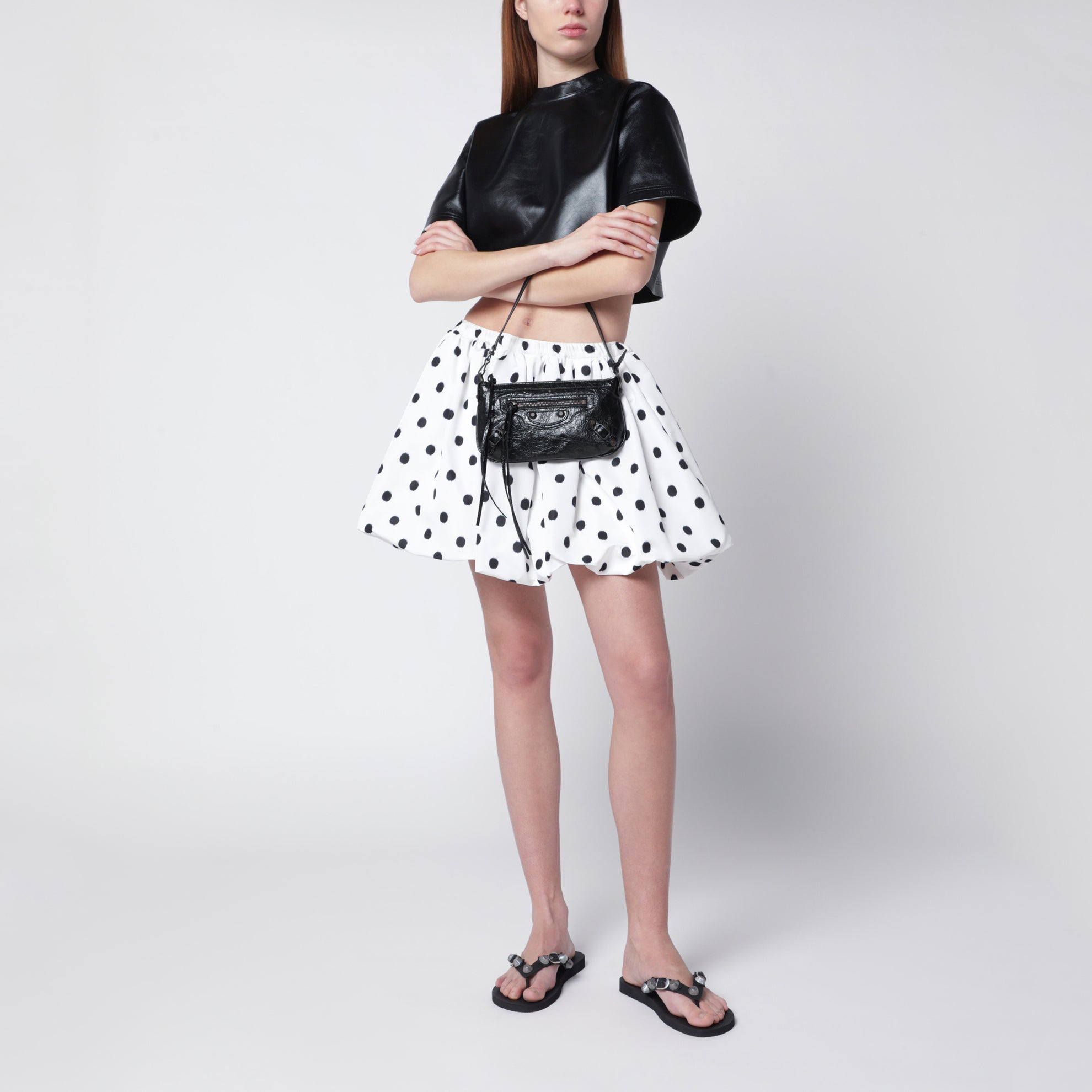 Le City black Arena lambskin pouch