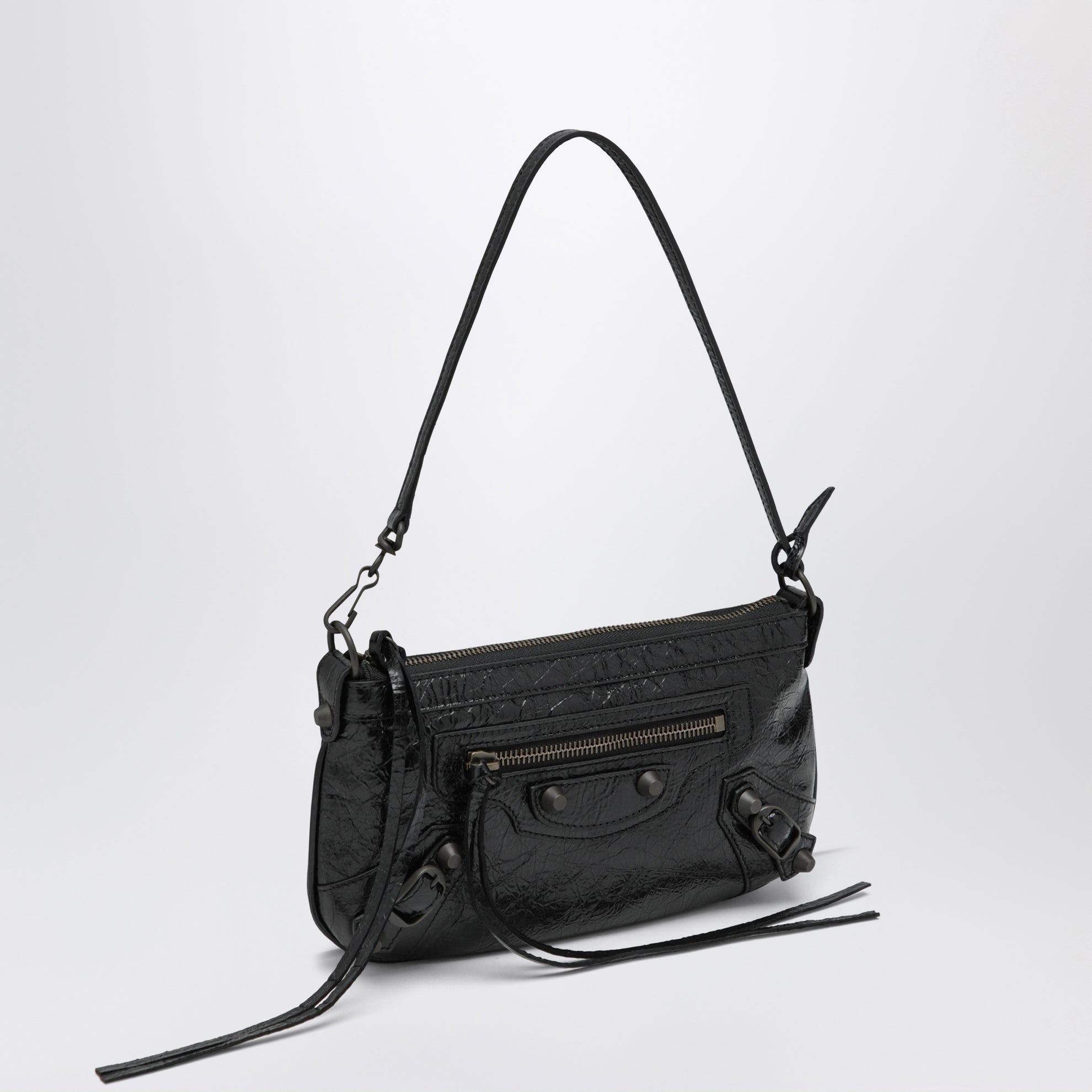 Le City schwarze Pouch aus Arena-Lammleder