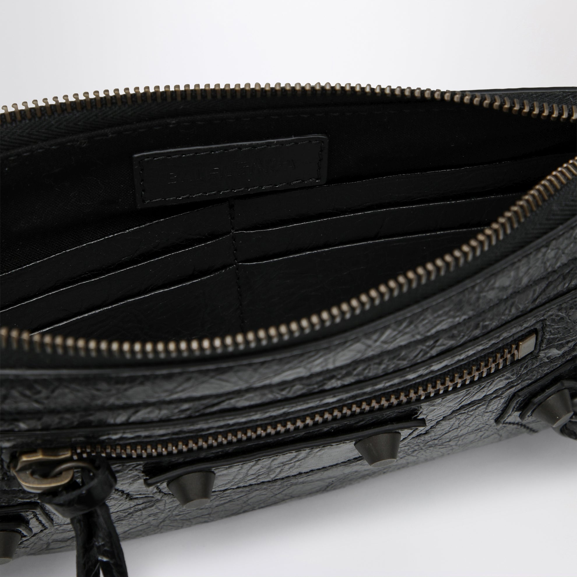 Le City schwarze Pouch aus Arena-Lammleder