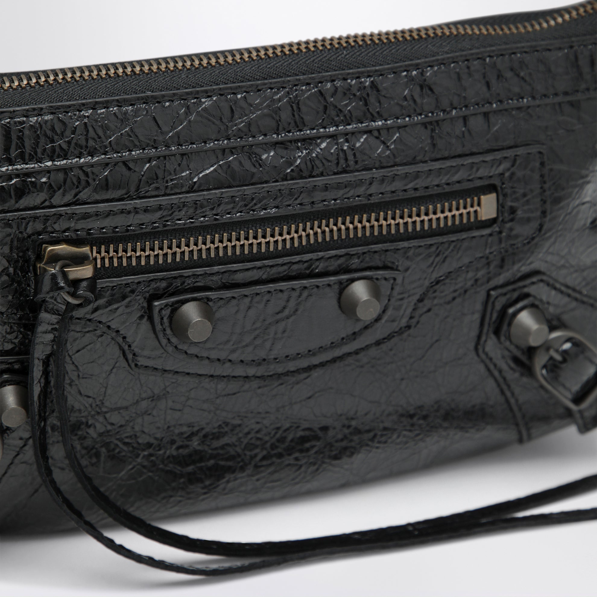 Le City schwarze Pouch aus Arena-Lammleder