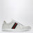 Sneaker Stretch in pelle bianca effetto vissuto