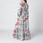 Robe longue en twill de soie multicolore