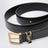Cassandre Vadim Black Smooth Leather Belt