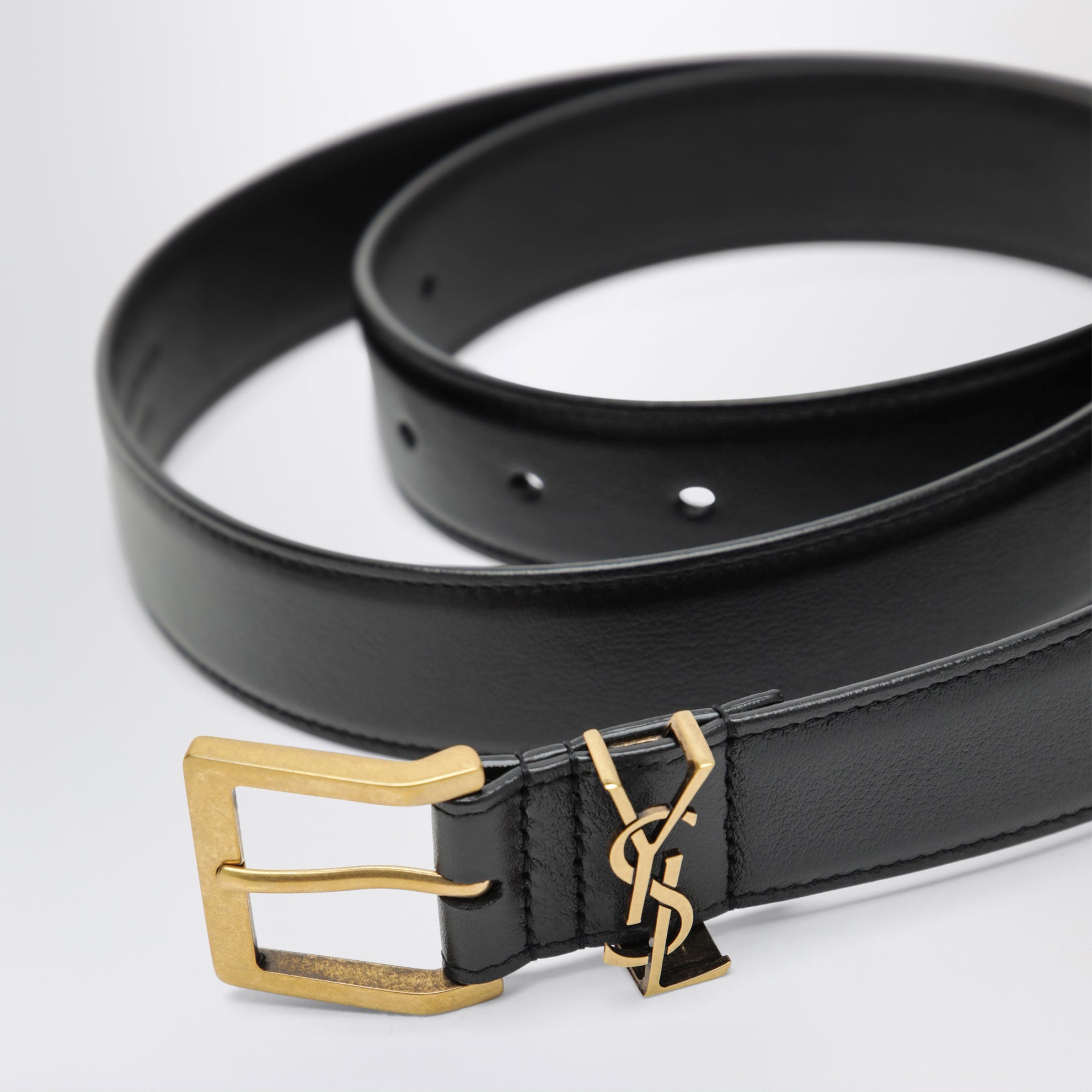 Cassandre Vadim Black Smooth Leather Belt