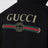 Felpa con zip nera in misto cashmere con stampa logo