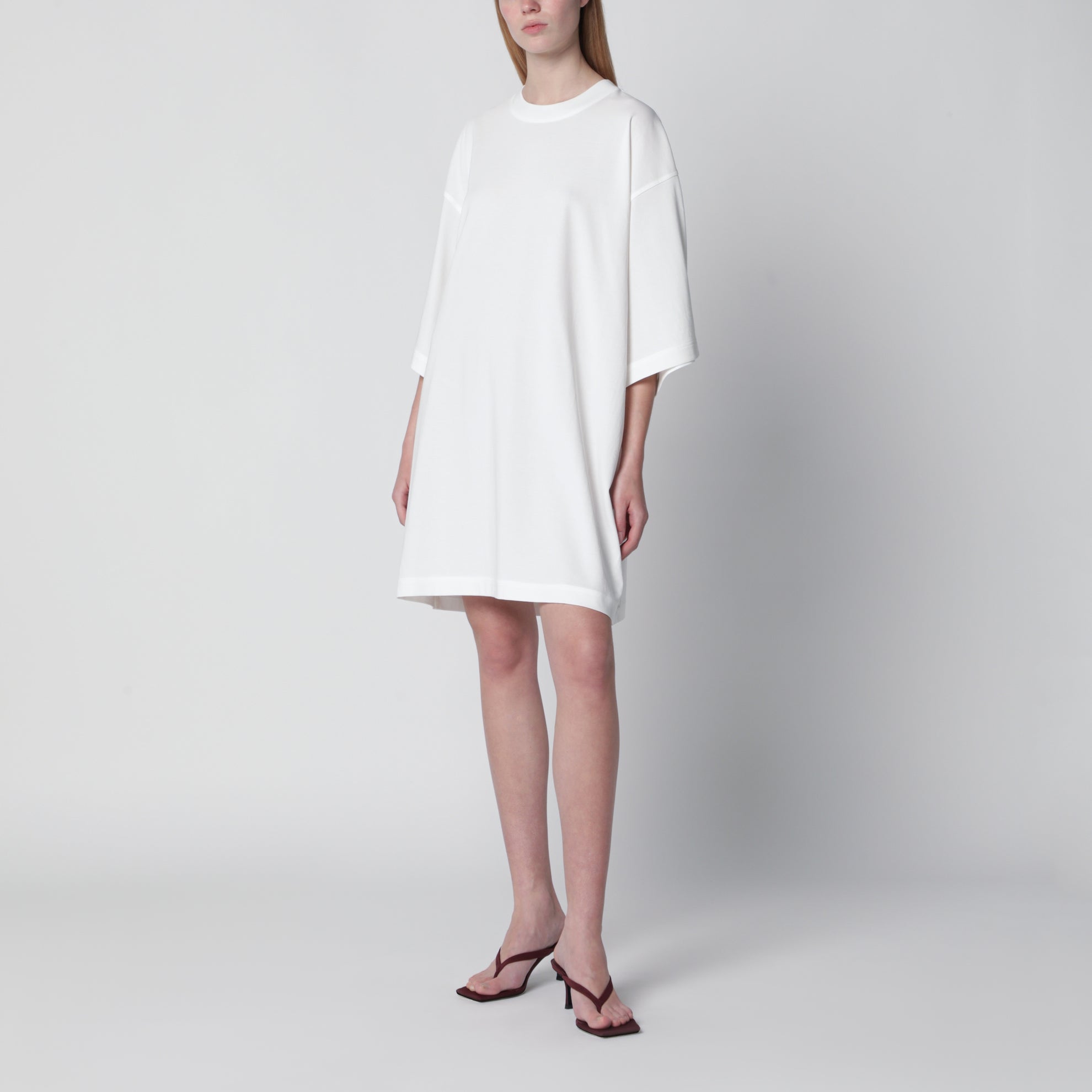 Robe T-shirt blanche en coton
