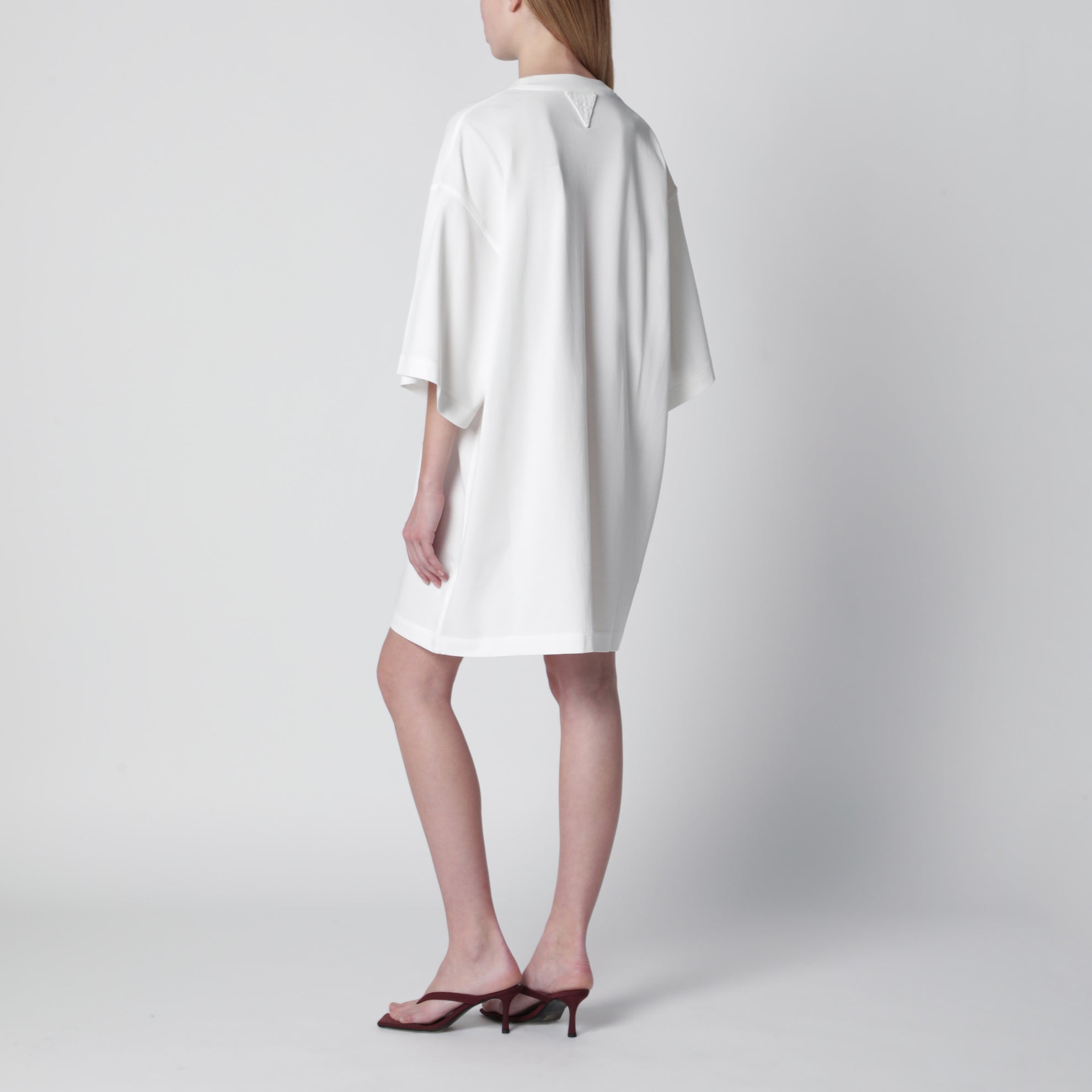 Robe T-shirt blanche en coton