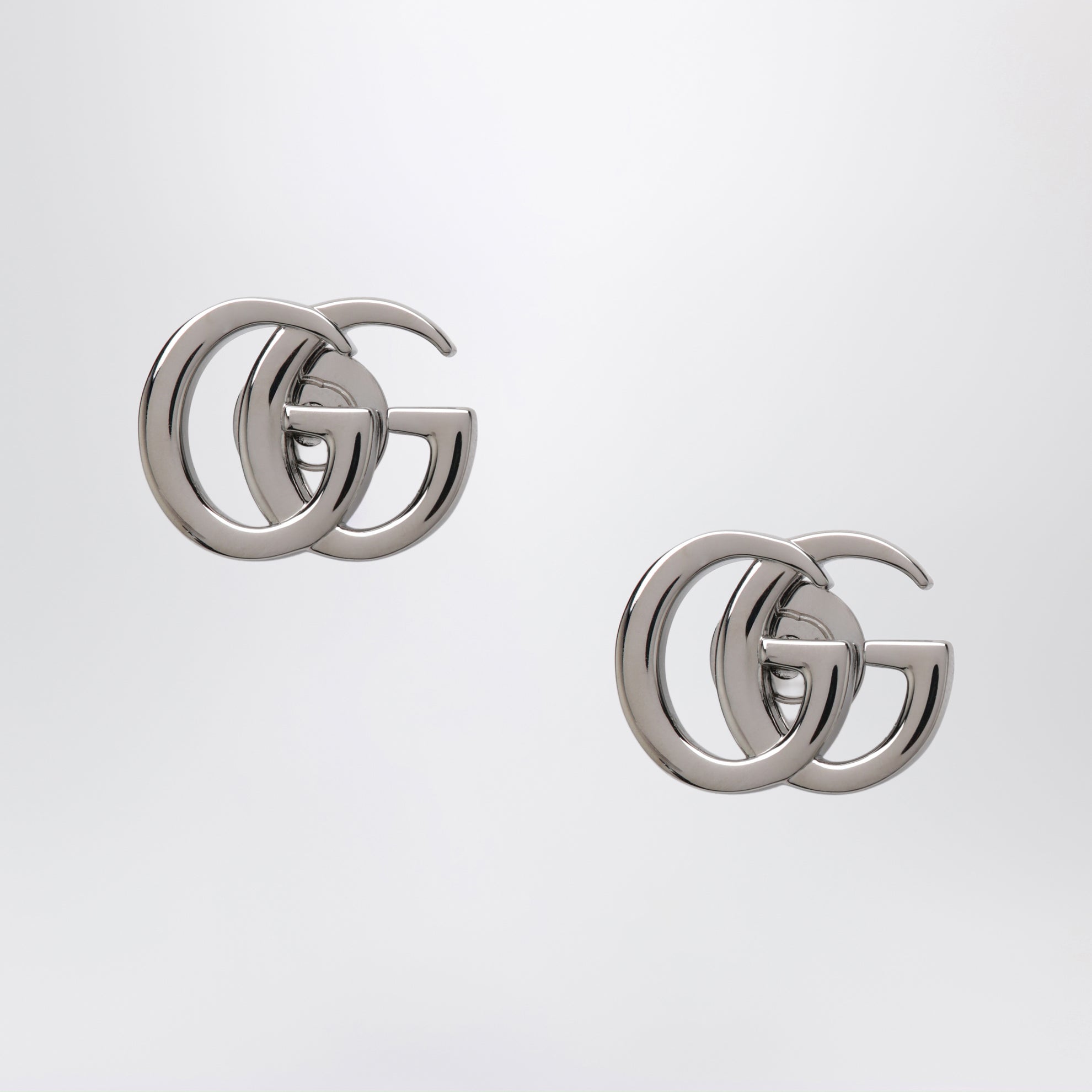 Orecchini GG Marmont in ottone color argento