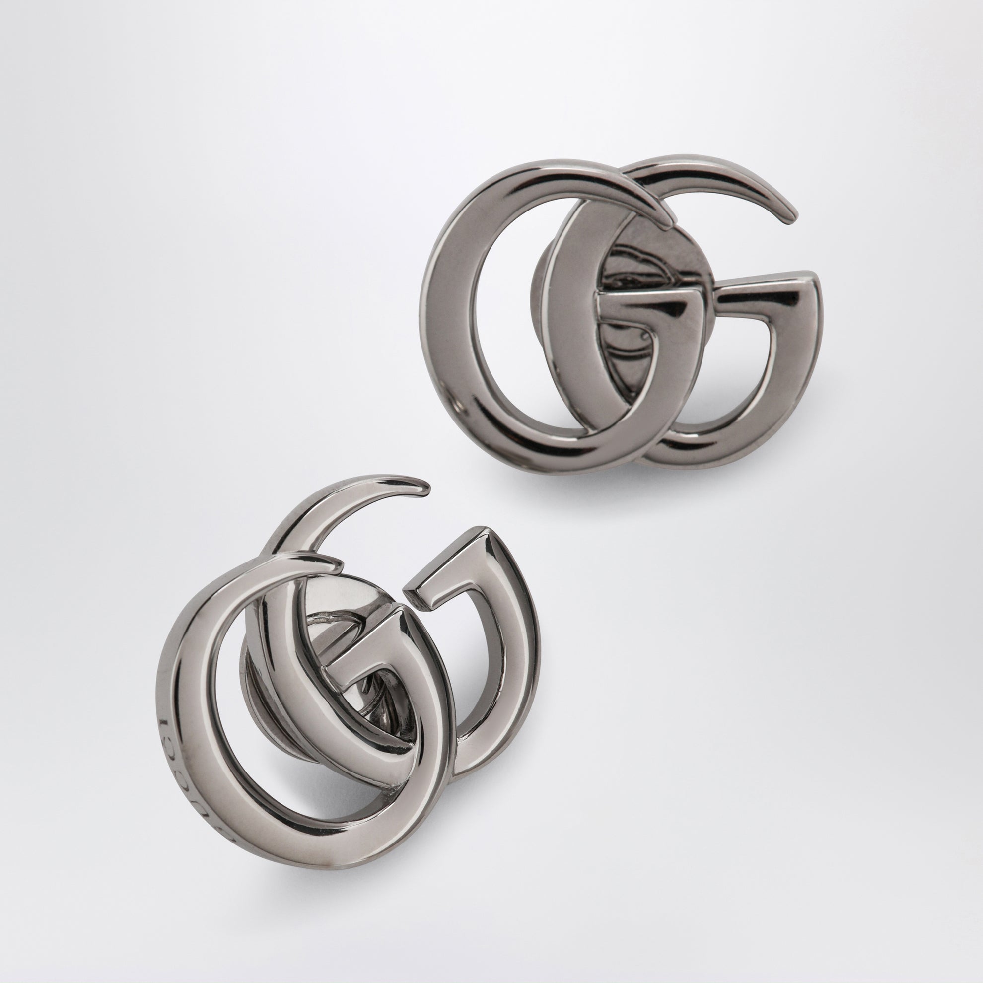 Orecchini GG Marmont in ottone color argento