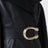 Black leather jacket with Dionysus belt