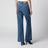 Jeans svasati a vita alta in denim indaco