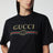 T-shirt in jersey cotone e seta con stampa logo