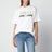 T-shirt in jersey cotone e seta con stampa logo