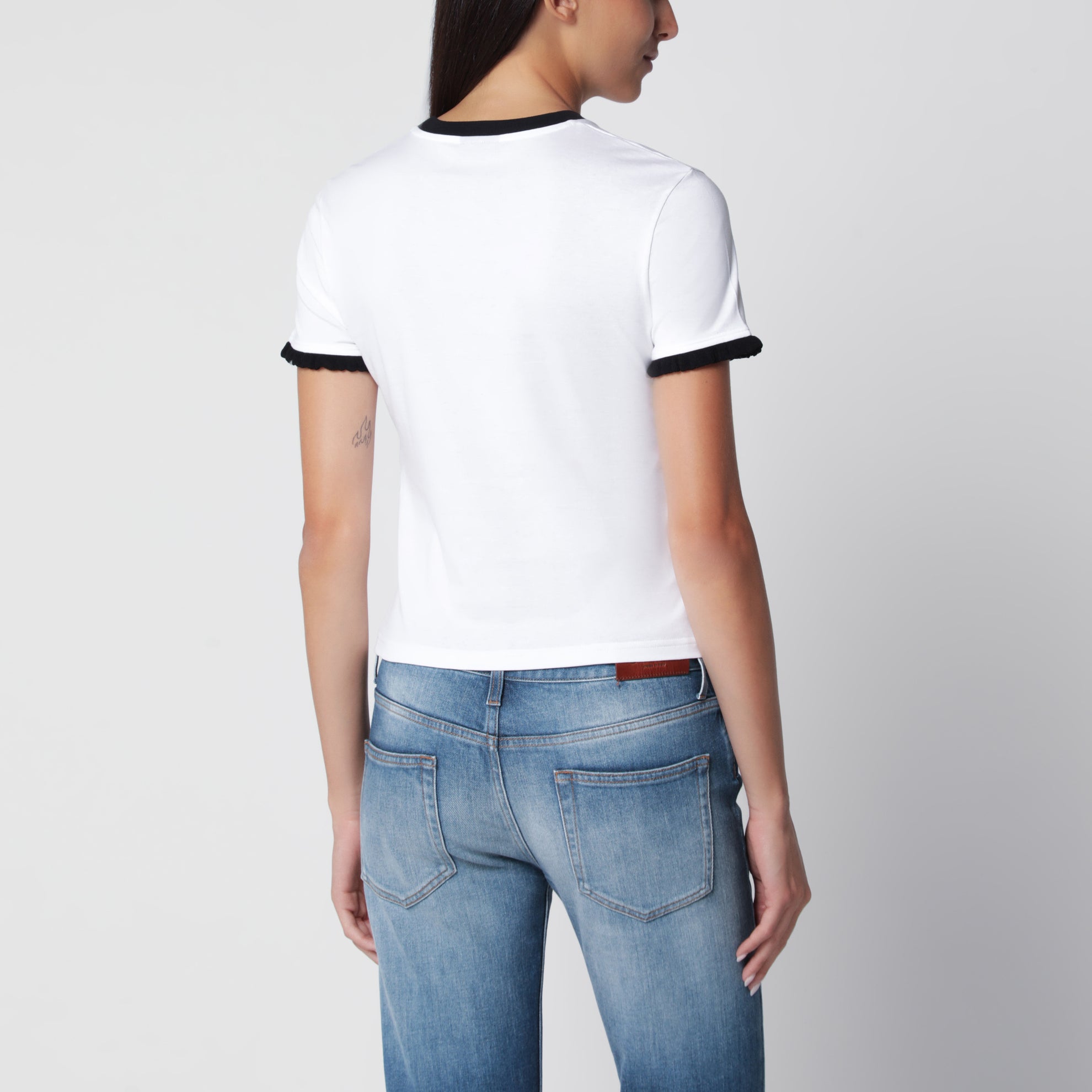 T-shirt bianca in jersey di cotone