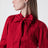 Red silk jacquard shirt with Interlocking GG chain motif