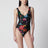 Costume da bagno in jersey sparkling con stampa Flora