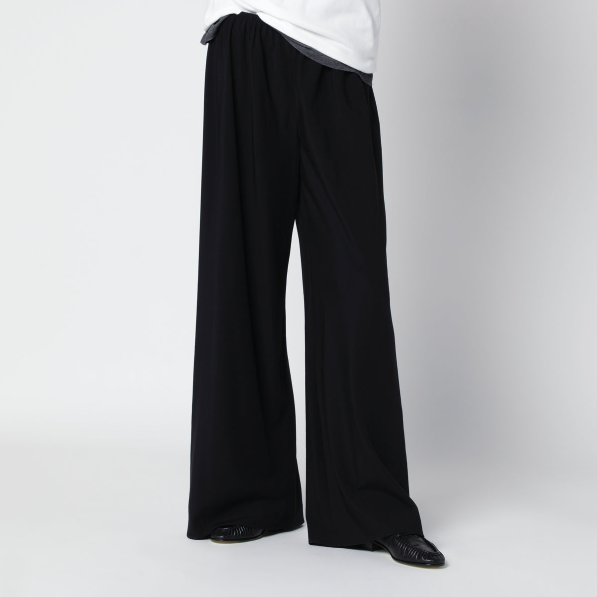 Pantaloni Gala neri in twill di lana