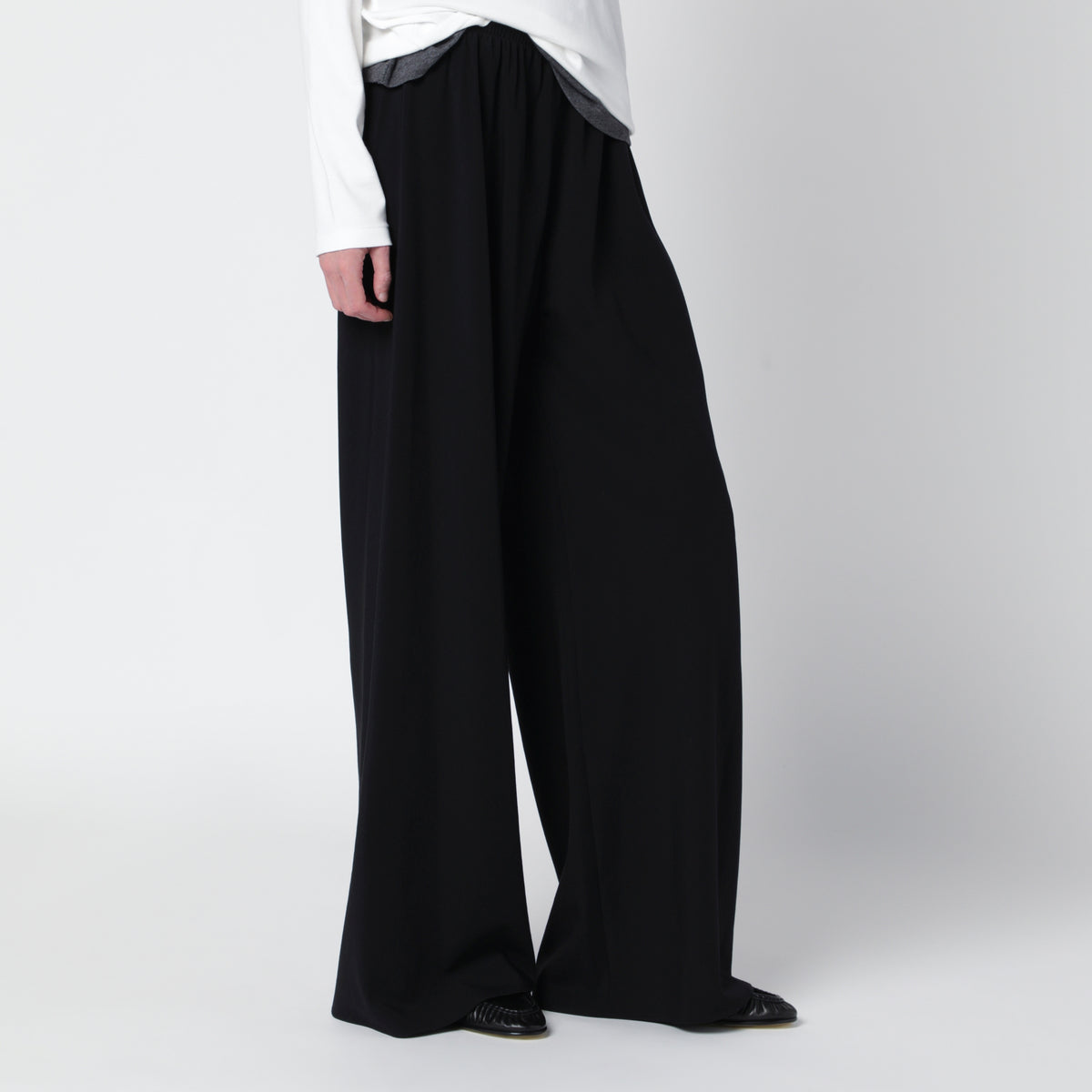 Pantaloni Gala neri in twill di lana
