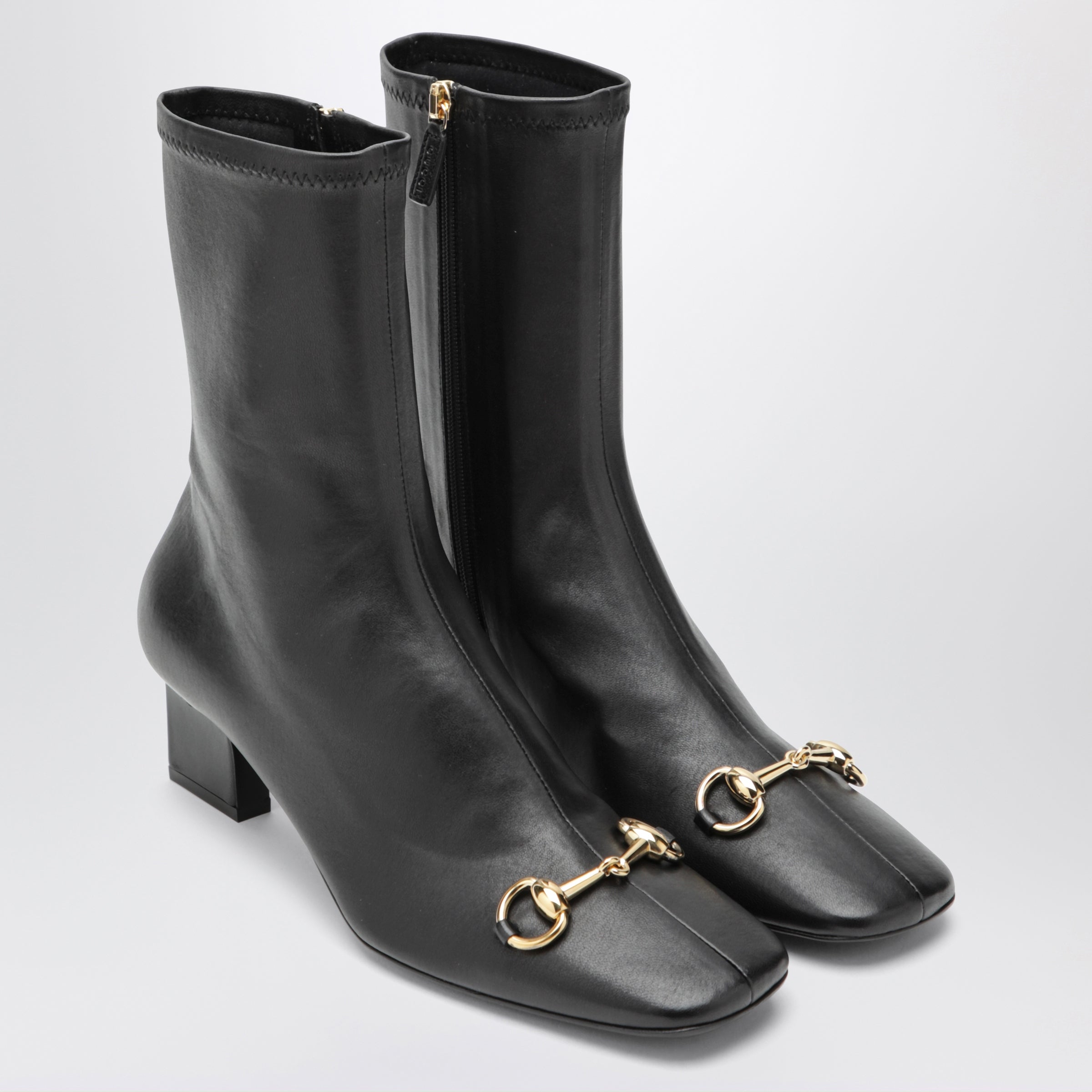GUCCI Black Signora ankle boots with horsebit | TheDoubleF