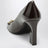 Brown patent leather ladies' pumps