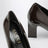 Brown patent leather ladies' pumps